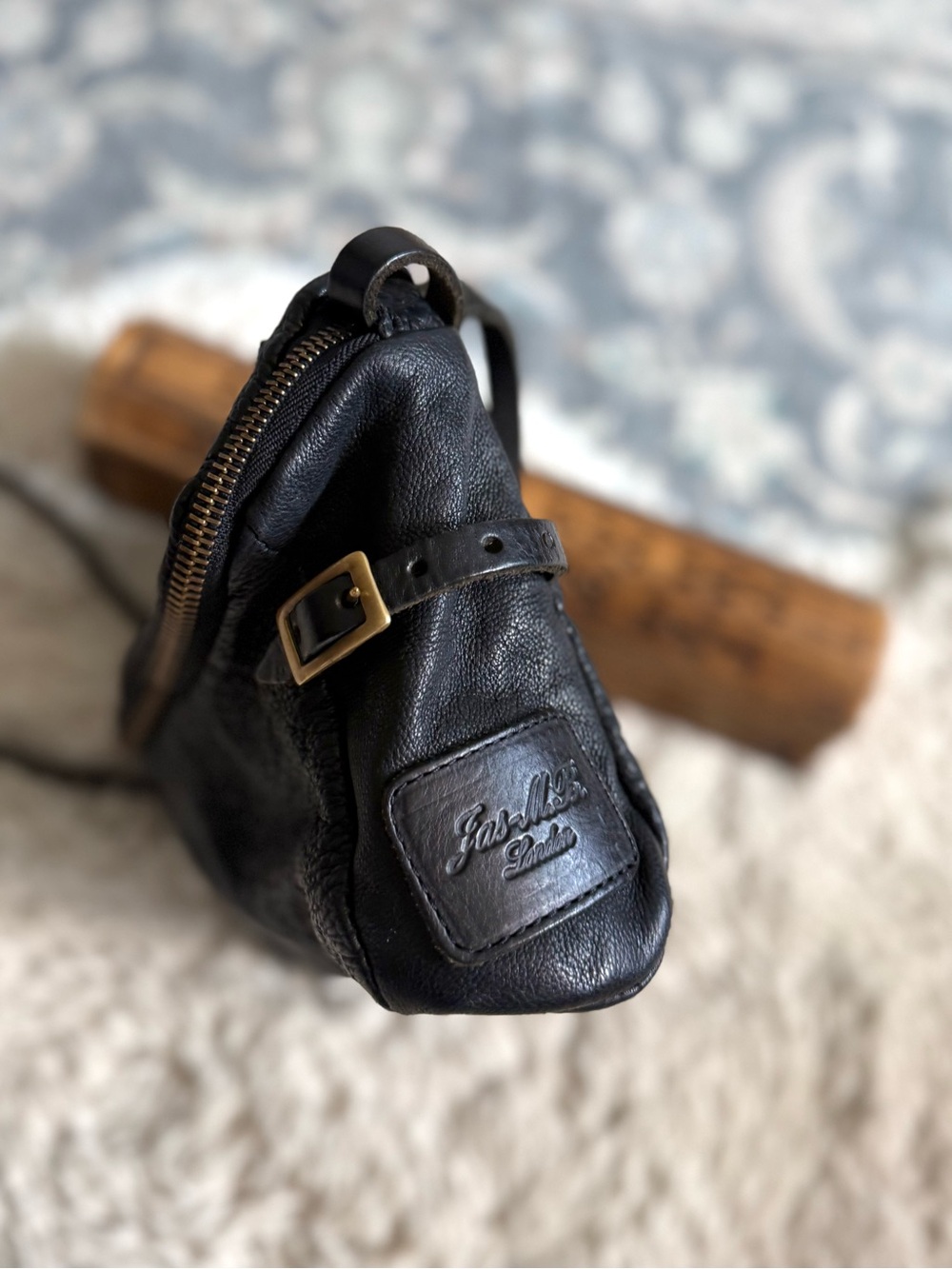 Jas MB Black Leather Cross Body Bag - Picture 5 of 15